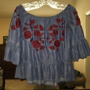 Off the shoulder floral top